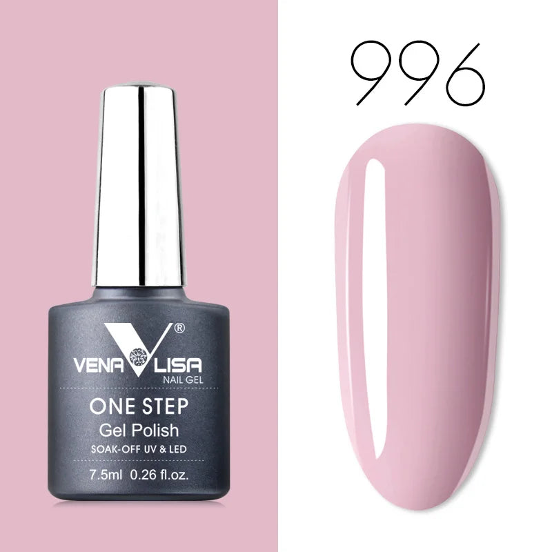 VENALISA 3-in-1 UV Gel Polish One-Step Gel Lacquer Organic Soak off Nail Art Varnish for LED/UV Light New Arrival Nail Salon