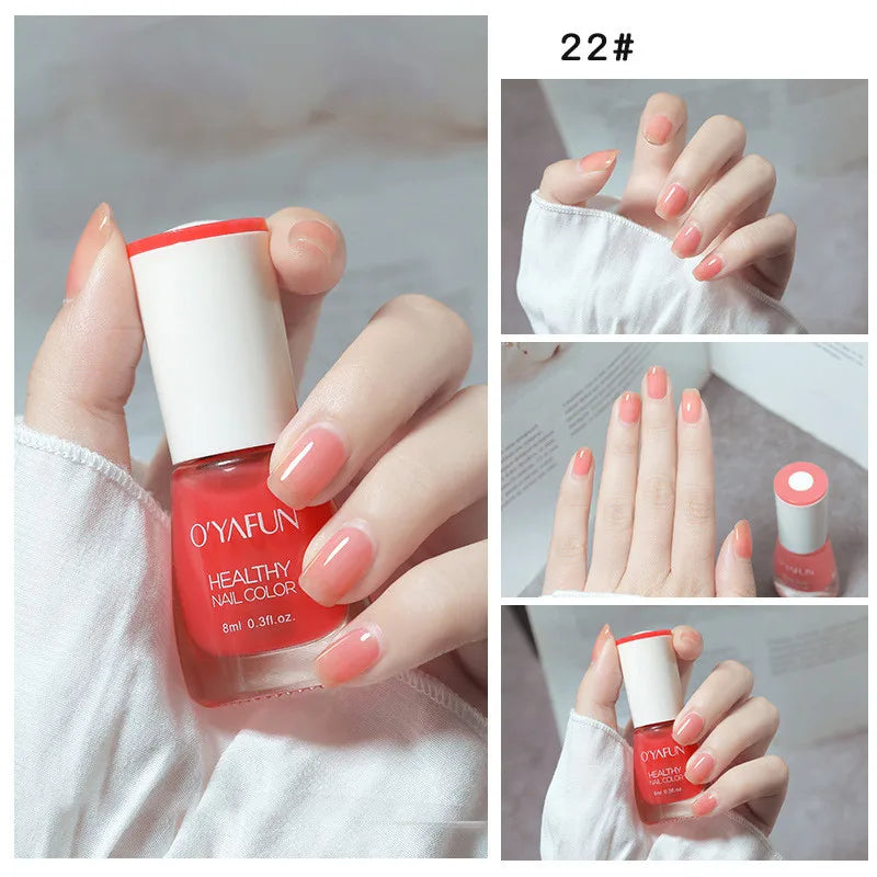 Nail Art Tearable Quick Dry Normal Without Lamp Nail Polish Glitter Sequins UV Varnish Matte Waterproof No-bake Nail Polish