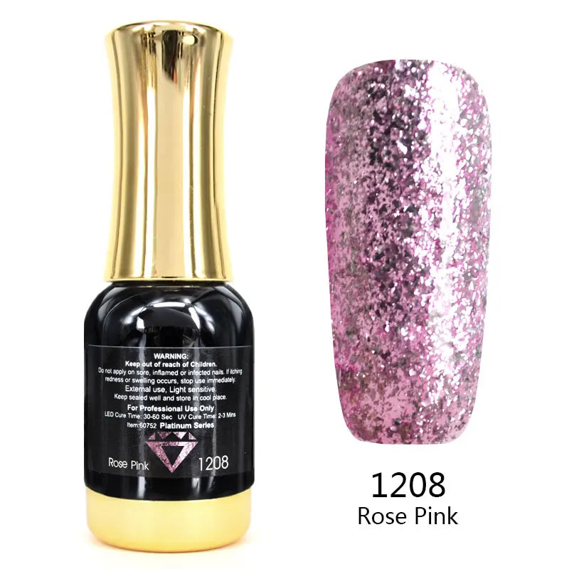 Venalisa 12ml Platinum Gel Nail Polish Super Shiny Effect Nail Gel Perfect Soak off UV&LED Nail Color Foil Chrome Gel Polish