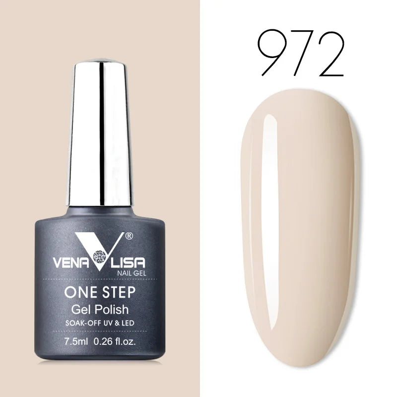 VENALISA 3-in-1 UV Gel Polish One-Step Gel Lacquer Organic Soak off Nail Art Varnish for LED/UV Light New Arrival Nail Salon