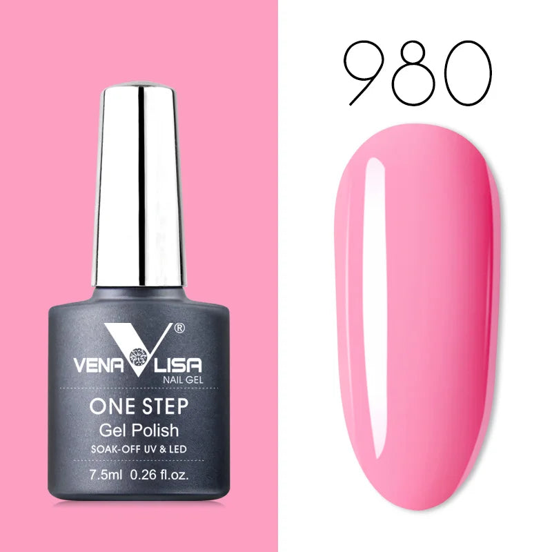VENALISA 3-in-1 UV Gel Polish One-Step Gel Lacquer Organic Soak off Nail Art Varnish for LED/UV Light New Arrival Nail Salon