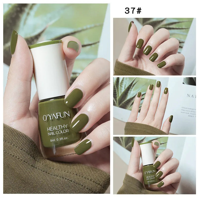 Nail Art Tearable Quick Dry Normal Without Lamp Nail Polish Glitter Sequins UV Varnish Matte Waterproof No-bake Nail Polish