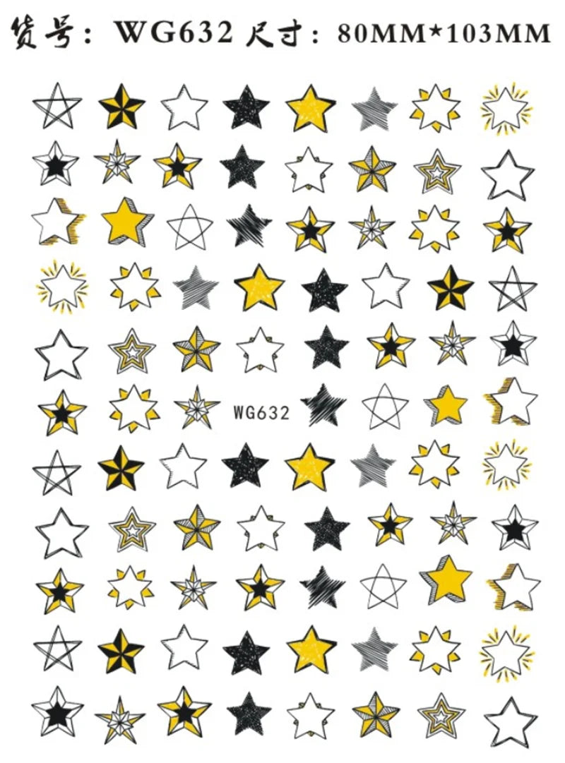 Nail Sticker Snake  Dragon Butterfly Black Multicolor Decals Nail Art Tattoo Slider Water Transfer Letter Nails Art Decoration