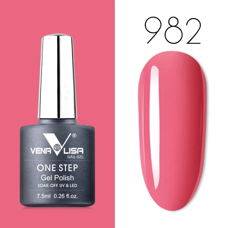 VENALISA 3-in-1 UV Gel Polish One-Step Gel Lacquer Organic Soak off Nail Art Varnish for LED/UV Light New Arrival Nail Salon