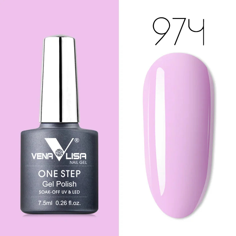 VENALISA 3-in-1 UV Gel Polish One-Step Gel Lacquer Organic Soak off Nail Art Varnish for LED/UV Light New Arrival Nail Salon