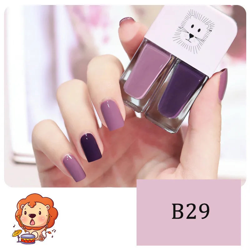 New 2 In 1 Candy Color Nail Polish Manicure Water-based Bright Scrub No Bake No Peeling Quick Dry Waterproof Lasting Nail Polish