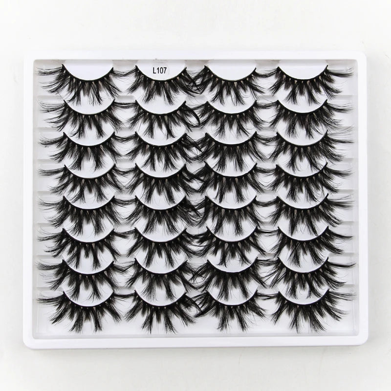 SHIDISHANGPIN 3/5/16 Pairs Natural Long False Eyelashes Dramatic Fluffy 3D Mink Lashes Wispy Wholesale Eye Lashes Thick Cils
