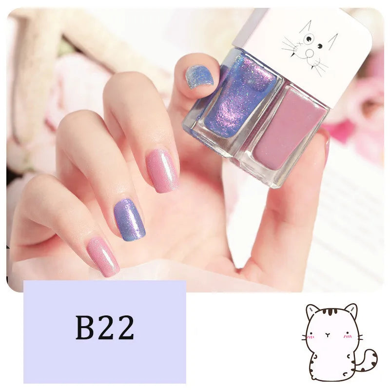 New 2 In 1 Candy Color Nail Polish Manicure Water-based Bright Scrub No Bake No Peeling Quick Dry Waterproof Lasting Nail Polish