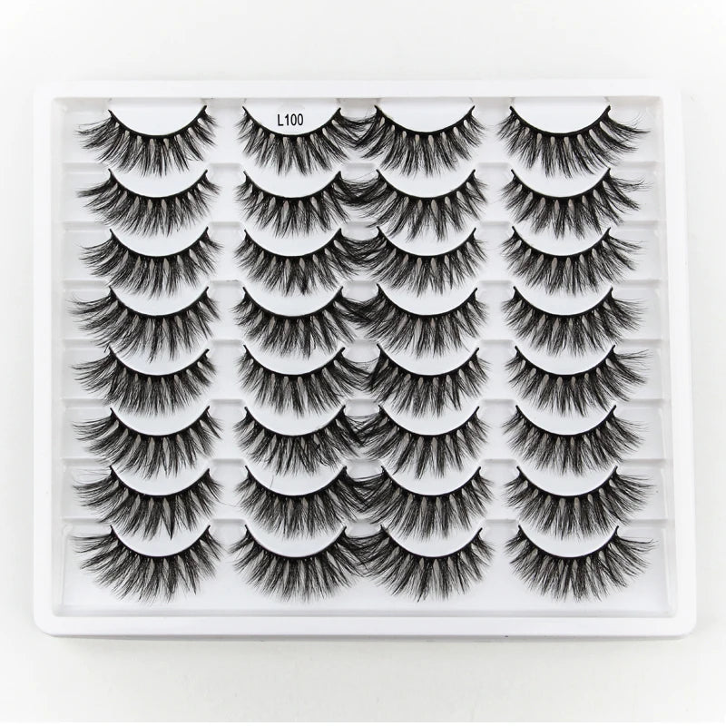 SHIDISHANGPIN 3/5/16 Pairs Natural Long False Eyelashes Dramatic Fluffy 3D Mink Lashes Wispy Wholesale Eye Lashes Thick Cils