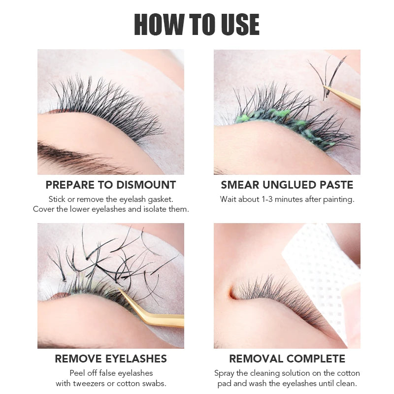 NATUHANA Eyelash Glue Remover Quick Unloading Adhesive Professional Cream Remover for Eyeslashes Makeup Tools
