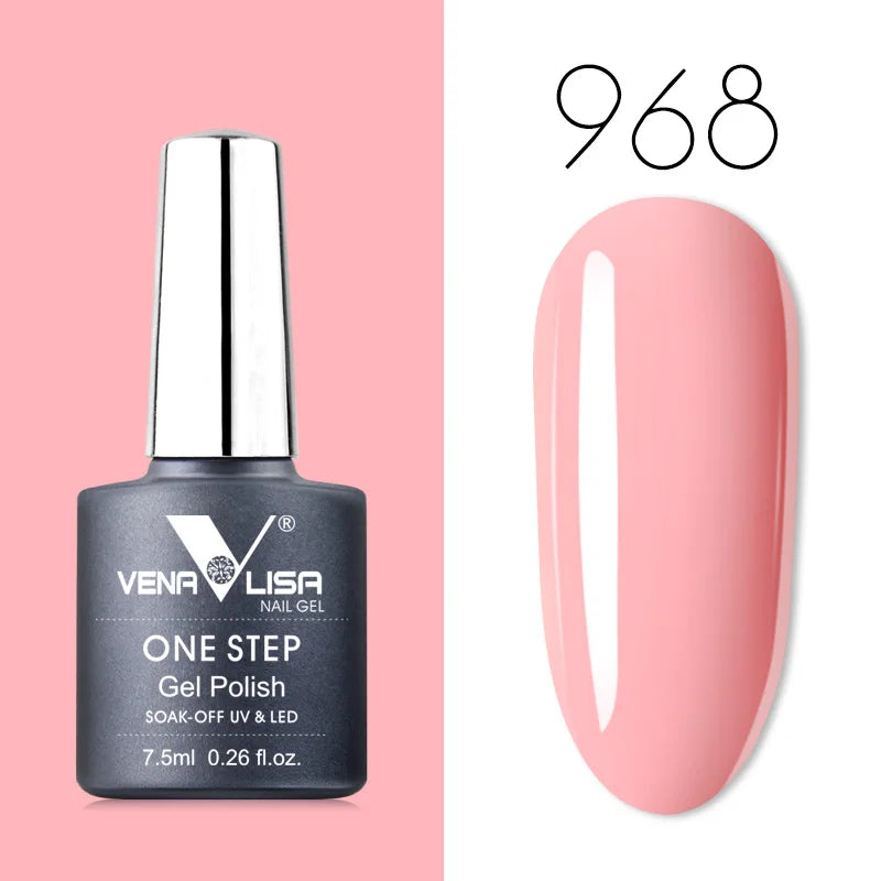 VENALISA 3-in-1 UV Gel Polish One-Step Gel Lacquer Organic Soak off Nail Art Varnish for LED/UV Light New Arrival Nail Salon