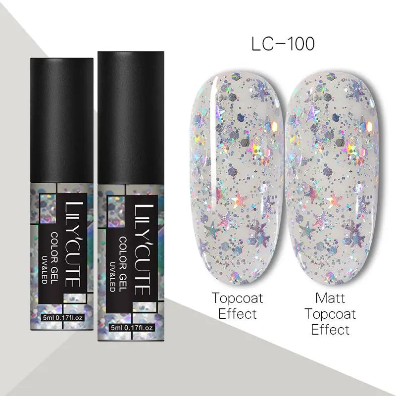 LILYCUTE 5ML Metallic Painting Liner Gel Nail Polish Super Bright Gold Silver Mirror Drawing Gel Semi Permanent Line French Nail