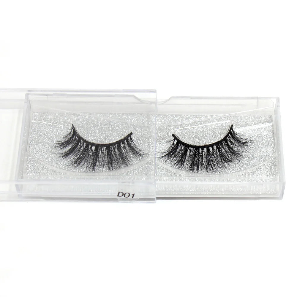 LEHUAMAO 5D Mink Hair False Eyelashes Wispy Cross Natural Mink Lashes Fluffy Eyelash Extension Tools Makeup Handmade Eye lashes