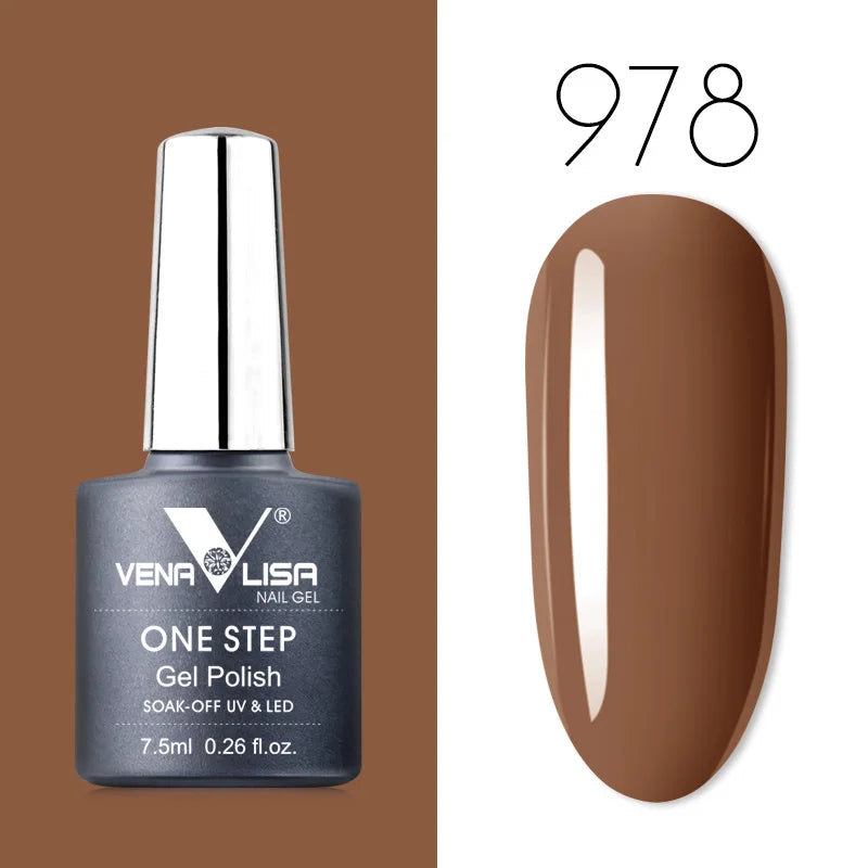 VENALISA 3-in-1 UV Gel Polish One-Step Gel Lacquer Organic Soak off Nail Art Varnish for LED/UV Light New Arrival Nail Salon