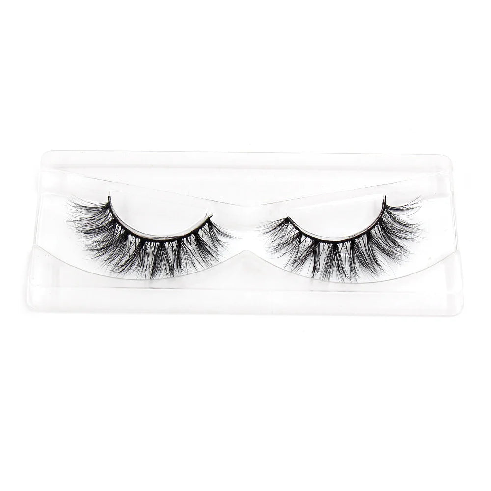 LEHUAMAO 5D Mink Hair False Eyelashes Wispy Cross Natural Mink Lashes Fluffy Eyelash Extension Tools Makeup Handmade Eye lashes