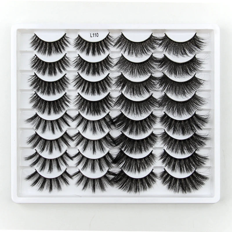 SHIDISHANGPIN 3/5/16 Pairs Natural Long False Eyelashes Dramatic Fluffy 3D Mink Lashes Wispy Wholesale Eye Lashes Thick Cils