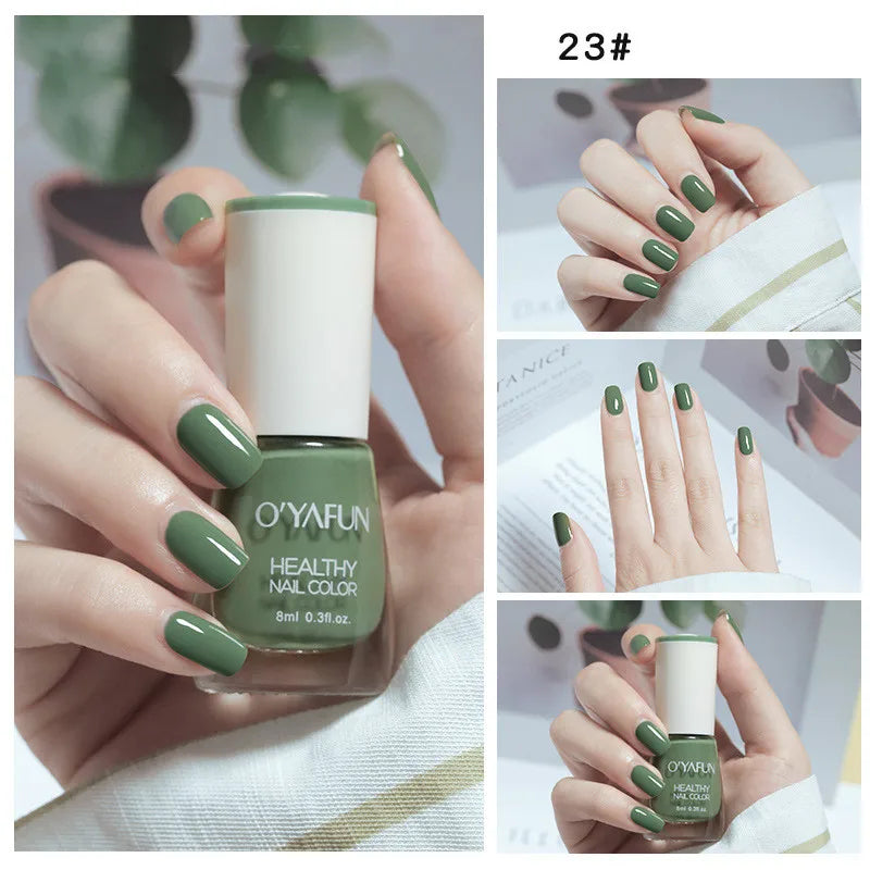 Nail Art Tearable Quick Dry Normal Without Lamp Nail Polish Glitter Sequins UV Varnish Matte Waterproof No-bake Nail Polish