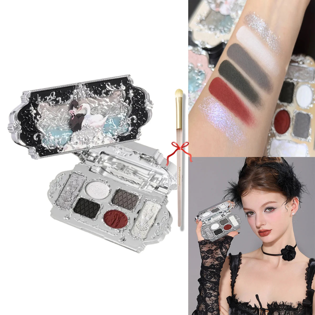 Flower Knows Swan Ballet 6-Color Eyeshadow Palette