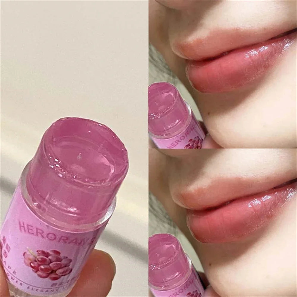 Transparent Coconut Fruit Lip Balm Lip Care Moisturizing Fade Fine Lines Jelly Lip Gloss Lipstick Anti-drying Hydration Makeup