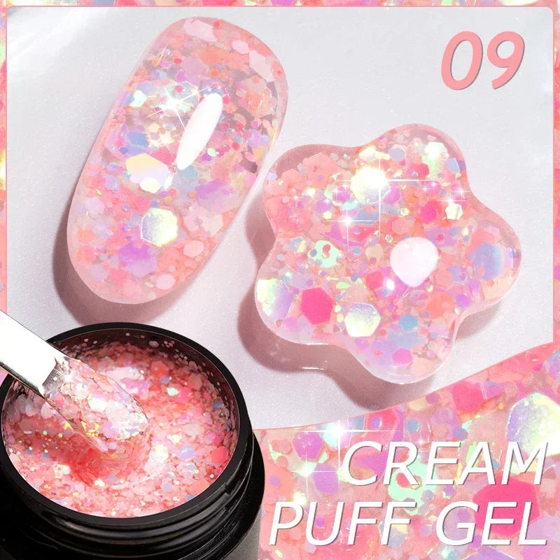 PUENTE Fruit Series Cat Magnetic Gel Nail Polish Summer Green Purple Pink Cat Eye Nail Gel Soak Off UV Semi-Permanent Varnish