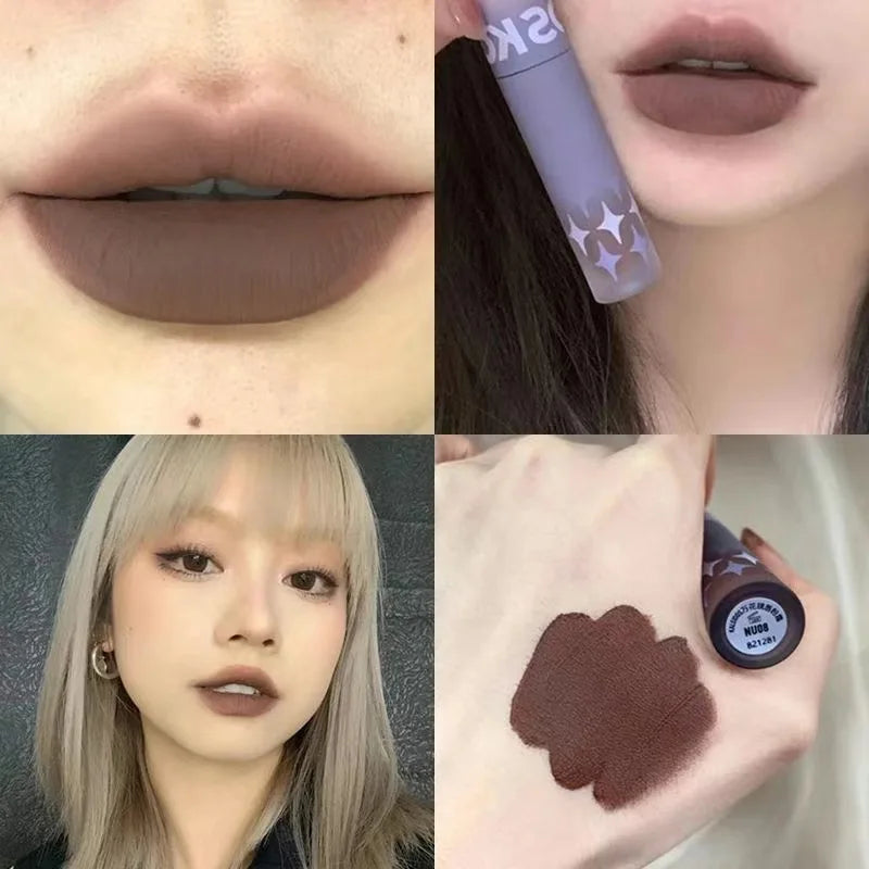 Kaleidos Velvet Matte Lip Stick Lip Cream Matte Finish Nude Colours Lip Tint Waterproof Lipgloss Long Lasting Vegan Makeup