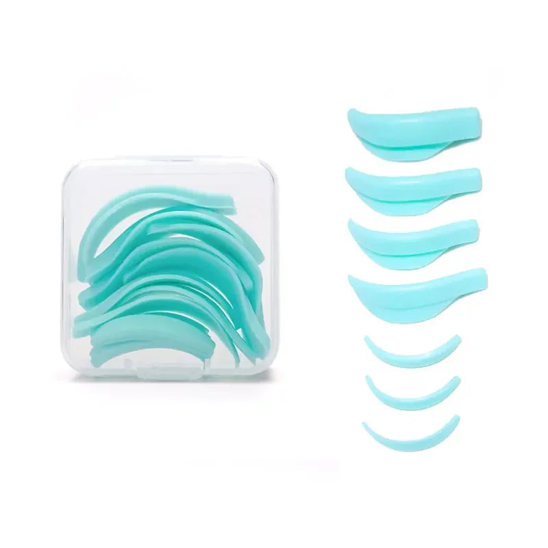 Recycling 3D Eyelashes Curler Rods Shield Lashes Extension Supplies 7pairs per box Silicone Eyelash Perming Pad Lash Lifting Kit