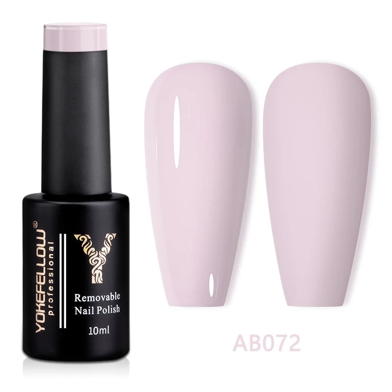 YOKEFELLOW 10ml Jelly Nude Gel Nail Polish High Quality Translucent Pink Nail Gel Varnish Soak Off UV Gel Polish Long Lasting