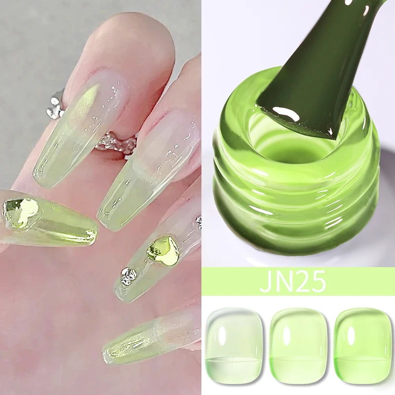 BORN PRETTY 10ml Blood Red Jelly Gel Nail Polish Halloween Nails Art Gel Polish Sheer Translucent Nail Gel for Winter Manicure