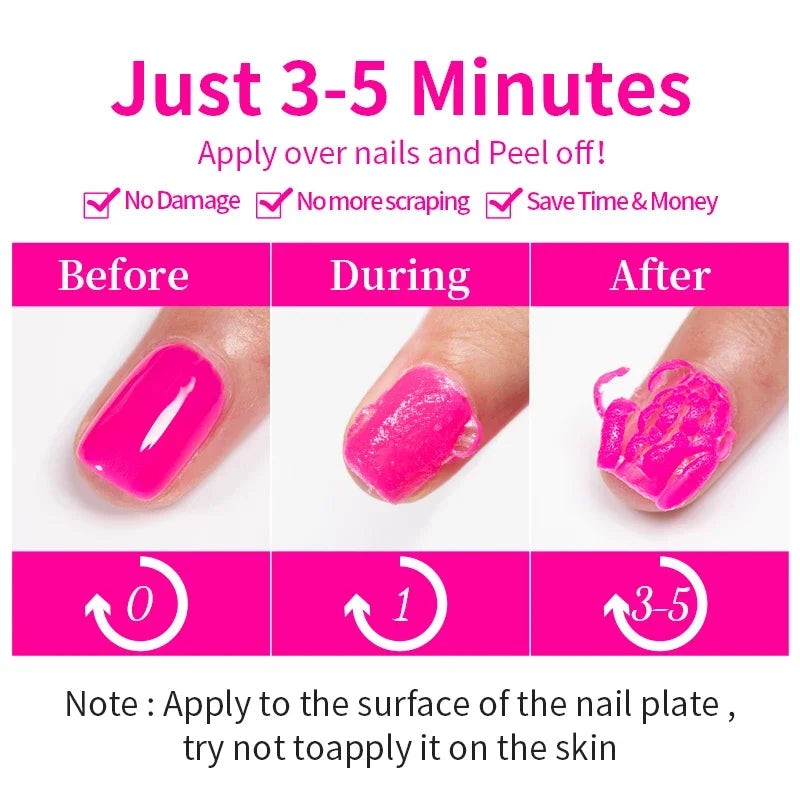 AWStorG 15ML Magic Remover  Fast Nail Gel Polish Clean UV Soak Off Semi Permanent Varnish Nail Art Removal Tools Manicur