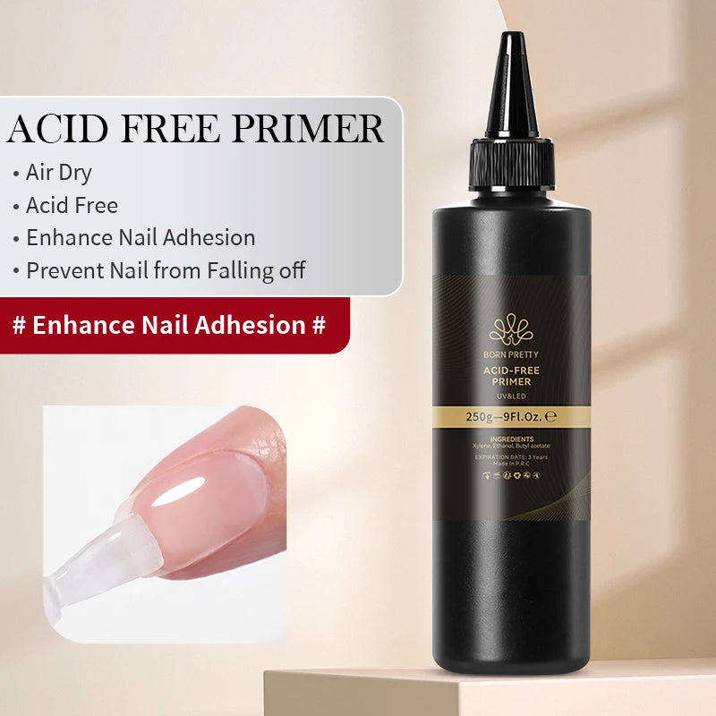 BORN PRETTY 250g Pure Black White Color Gel Nail Polish Semi Permanent Jelly Nude Gel Refilled Package Soak Off UV LED Gel