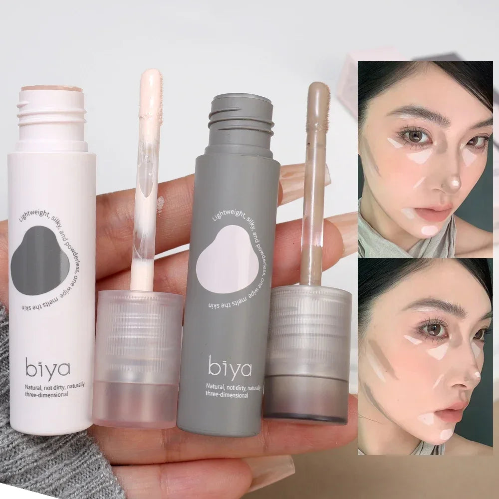 Face Brighten Liquid Bronzer Contouring Makeup Waterproof Nose Shadow Contour Lasting Natural Concealer Highlighter Cosmetics