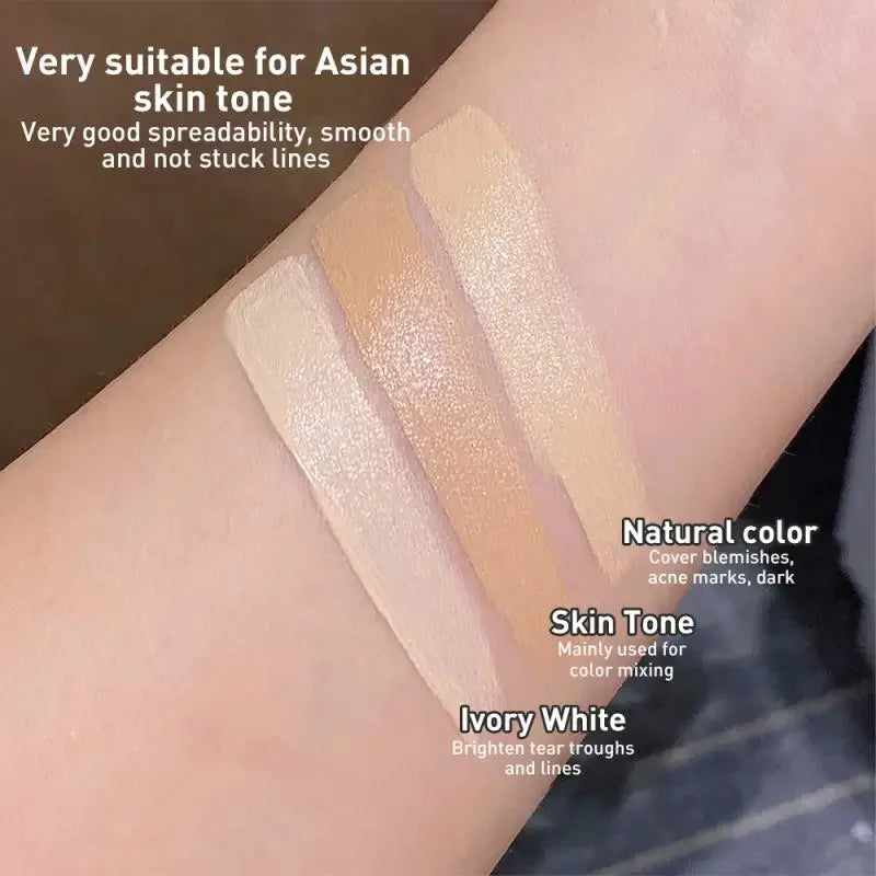 3-Color Concealer Palette Professionally Covers Eyes Dark Circles Spots Pimples Black Lacrimal Groove Repair Foundation Make Up