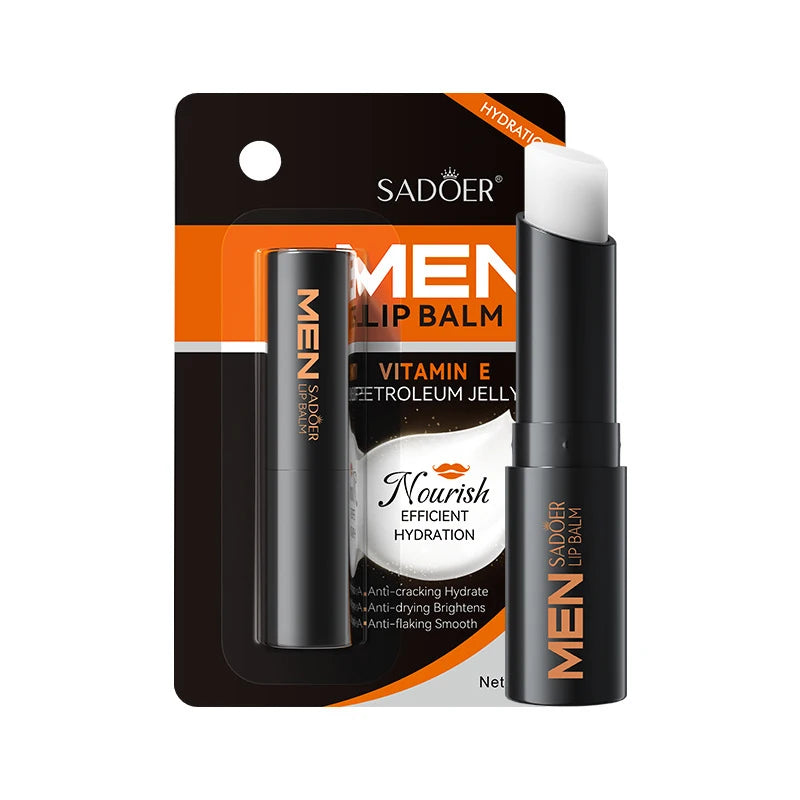 SADOER Men's Shark Grass Vaseline Lip Balm for Autumn and Winter to improve dryness,Beihu Moisturizing Hydrating Lip Balm