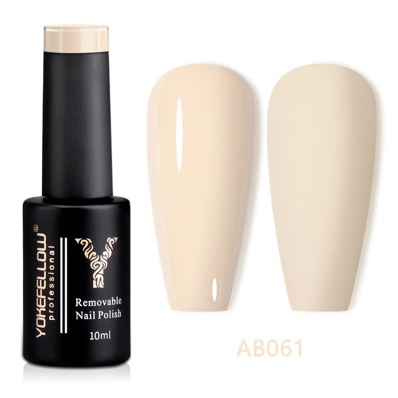 YOKEFELLOW 10ml Jelly Nude Gel Nail Polish High Quality Translucent Pink Nail Gel Varnish Soak Off UV Gel Polish Long Lasting