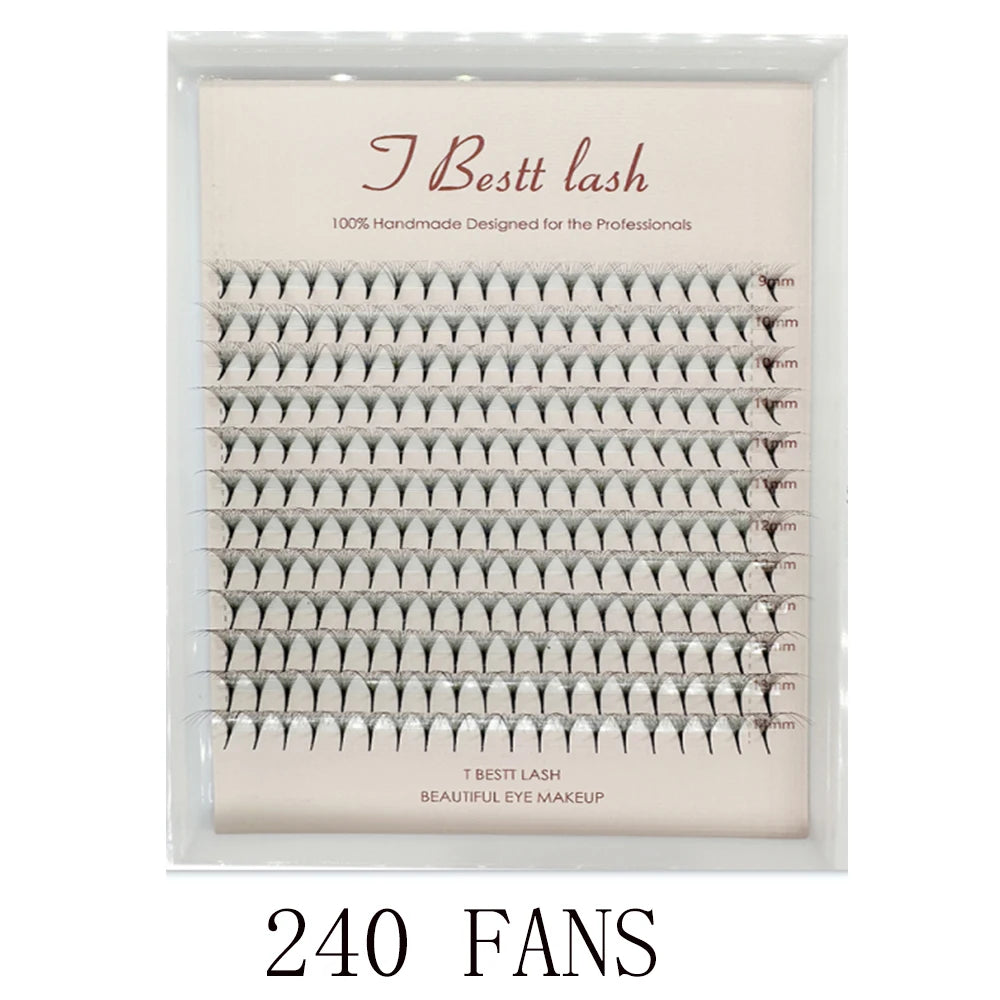 TBestt 5D/6D/8D/10D Premade Fans Volume Russian Lashes Pre Made Volume Fans Silk Soft Volume Eyelashes Extension