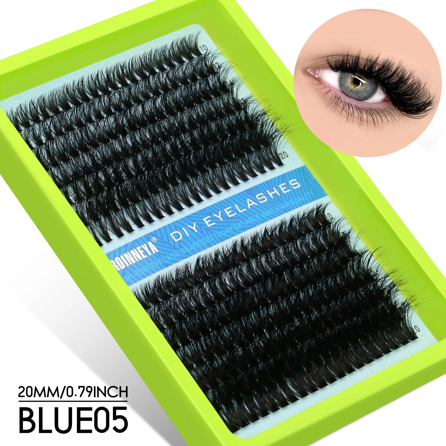 GROINNEYA Fluffy Thick DIY Eyelashes Cluster D/DD Curl Wispy Individual lashes Mix Eyelash Extensions False Eyelashes Extension