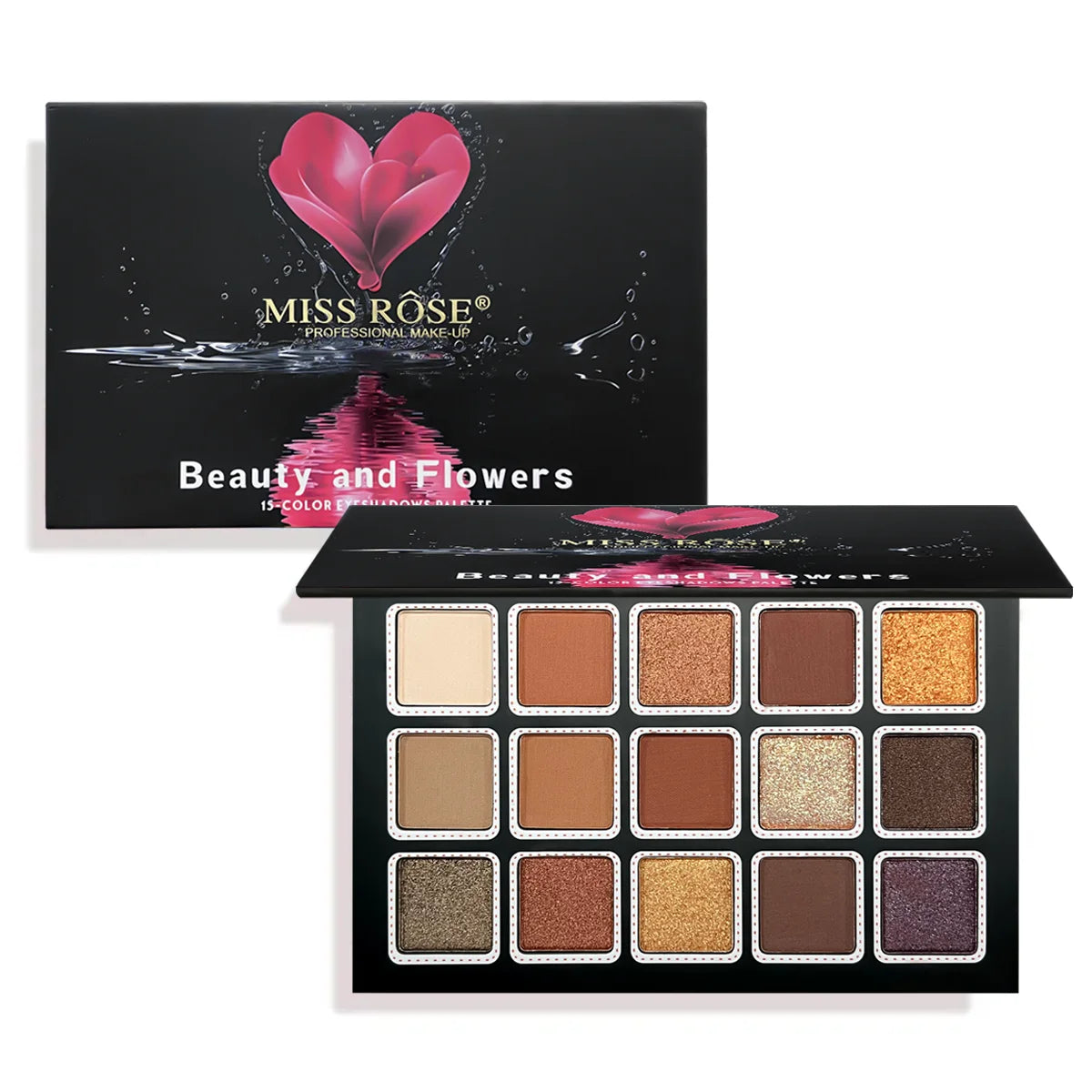 15 Colors Glitter Eyeshadow Palette Matte Waterproof Long Lasting Pressed Powder Cosmetics Kit Fashion Women Eye Makeup palette