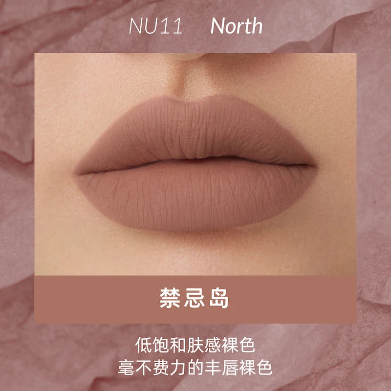 Kaleidos Lipstick Lip Cream Matte Velvet Nude Colours Lip Mud Waterproof Lip Gloss Long Lasting Lip Stain