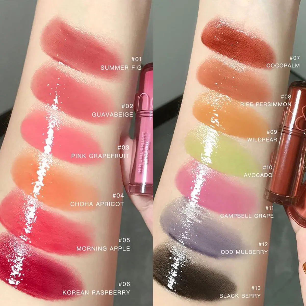 rom&nd THE JUICY LASTING TINT MINI,Juicy Glossy Texture,Lightweight Non-Sticky,Portable Design,Glamour,K-Beauty,Korean Makeup
