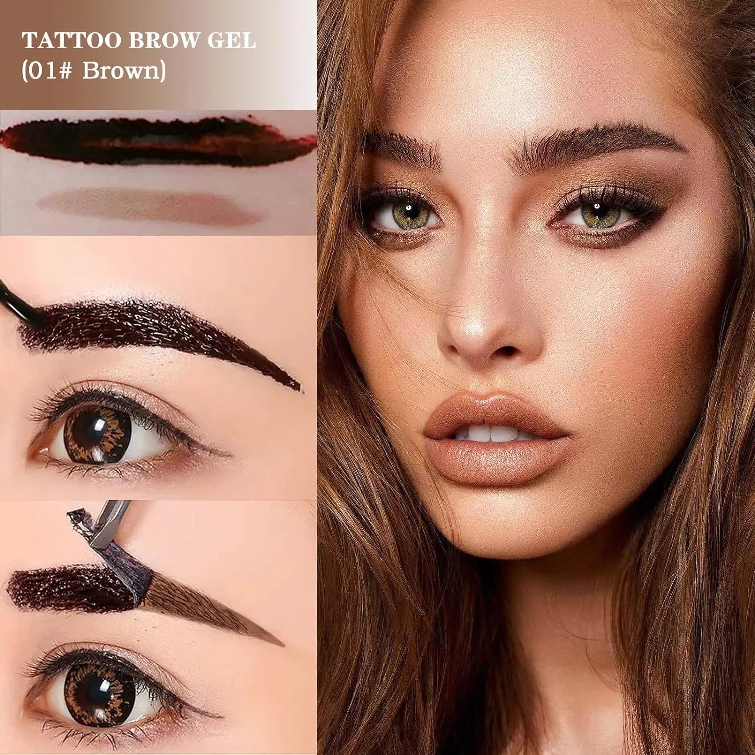 Peel Off Eyebrow Tattoo Tint - Waterproof Dye Cream Gel
