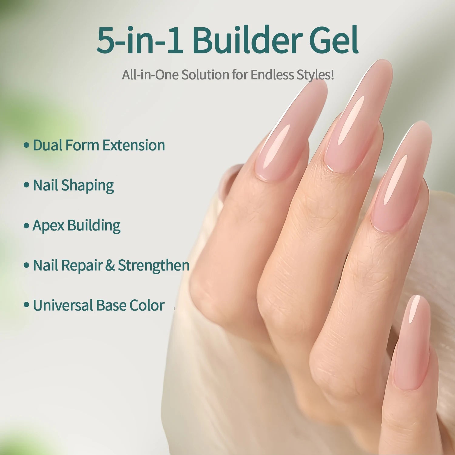 Nailpop 30g HEMA-FREE Builder Gel Milky Smooth UV Nail Gel for Extension Long Lasting Hard Gel Nail Strengthen Nail Art Design