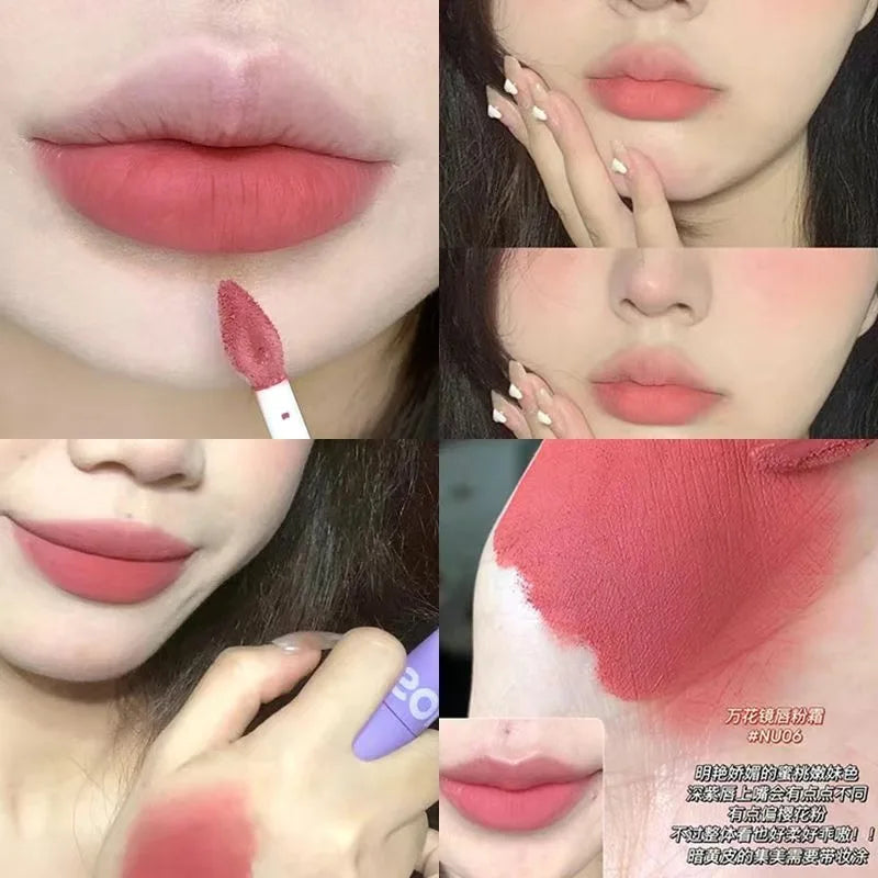 Kaleidos Velvet Matte Lip Stick Lip Cream Matte Finish Nude Colours Lip Tint Waterproof Lipgloss Long Lasting Vegan Makeup