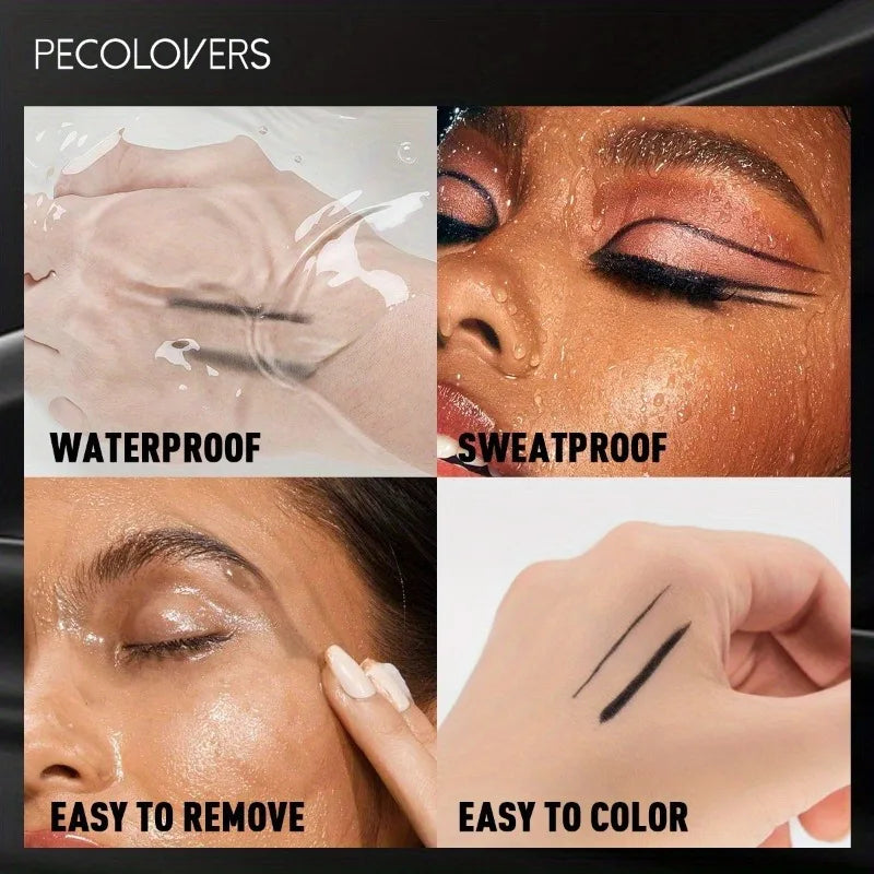 5PCS Waterproof Black Eyeliner Gel Pencil Lasting Natural Easy Wear Matte Quick Drying Non-Smudge Eye Liner Gel Pen Makeup