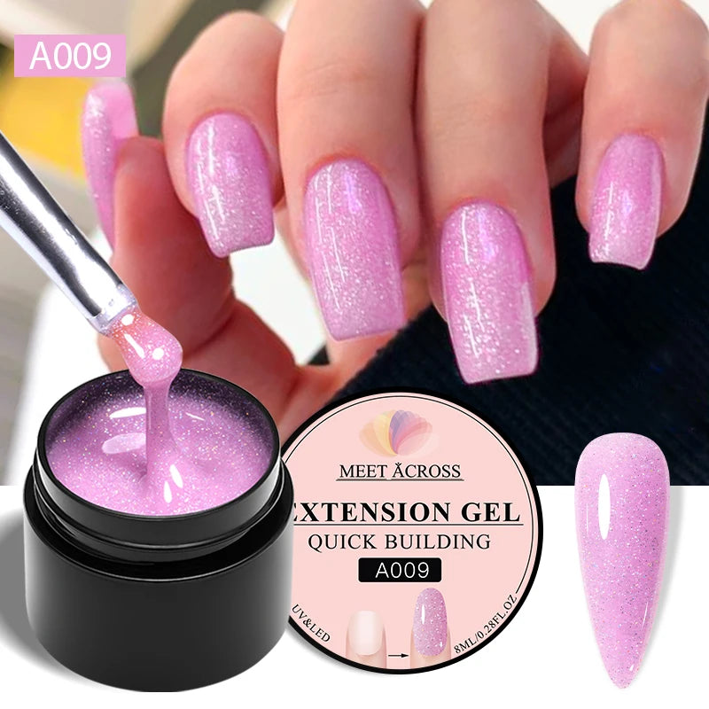 Milky White Nail Extension Gel Clear Nude Building UV Gel For Nails Finger Extensions Form Tips French Nails Manicure Nail Art
