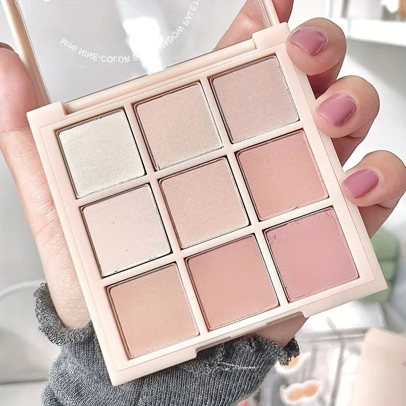 Multifunctional Eyeshadow Palette 9 Colors Various Shades Long Lasting Moisturizing Eye Shadow Palettes for Women Makeup Kit