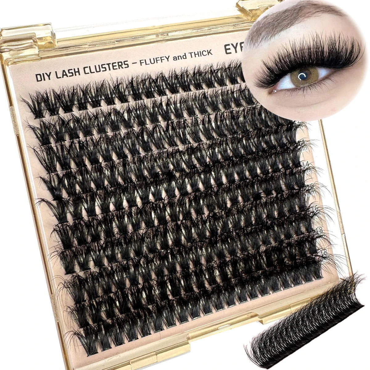10Row 40D-200D 5D Fluffy Thick Lashes Clusters 10-18mmMix Wispy Individual Lashes Extensions Clusters DIY Makeup False Eyelashes
