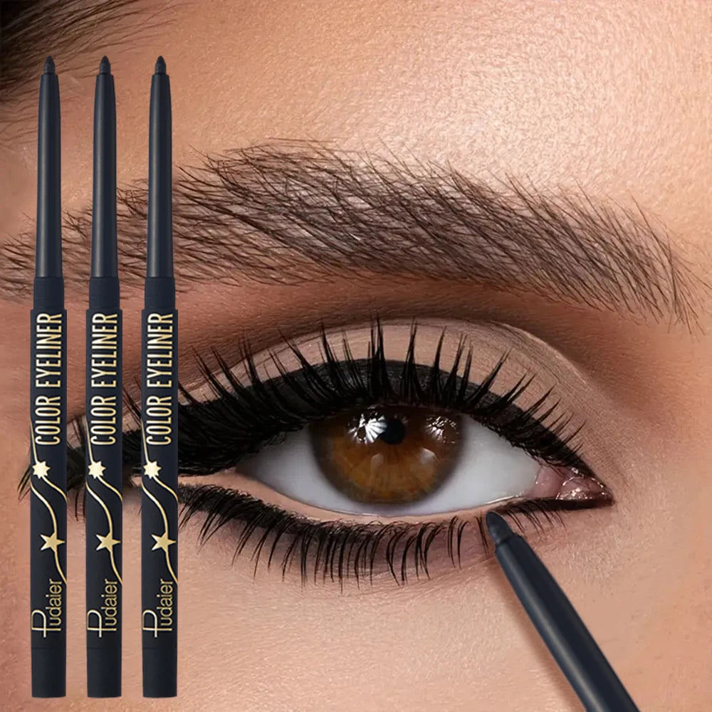 Intense Color Tone Long-Lasting Eyeliner Pencil - Sweatproof, Smudge-Proof, Waterproof Concealer & Lip Liner Gel Pen for Flawles
