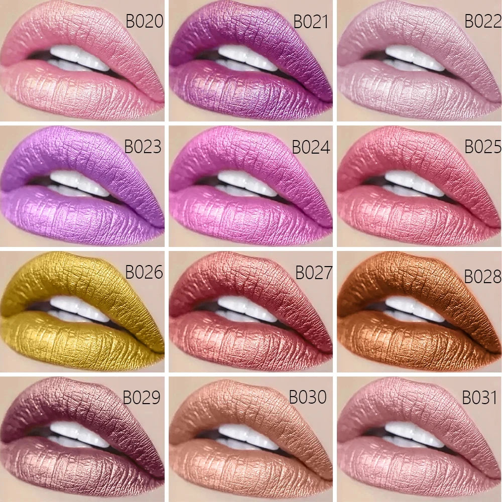 BUILTTY Korean Glitter Pearl Dropshiping Lipstick Matte Nude Color Long Lasting Waterproof Wholesale Price Red Pink Purple