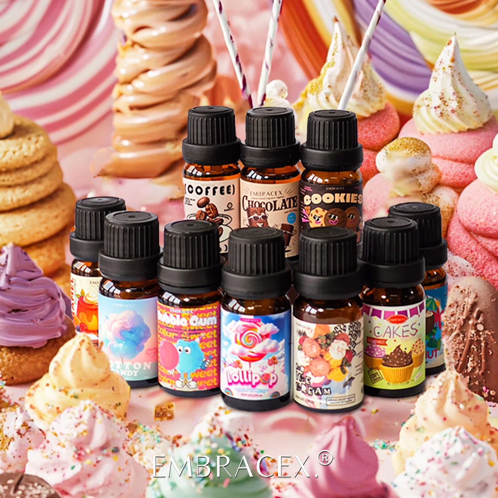 18 type Gourmet Essential Oils Perfumes Fragrance Is Long-Lasting For Skin、Diffusers、Candles Making Gifts For Women