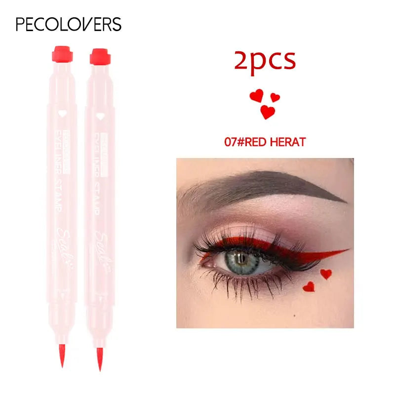 2-in-1 Star & Moon Stamp Liquid Eyeliner - Black Waterproof